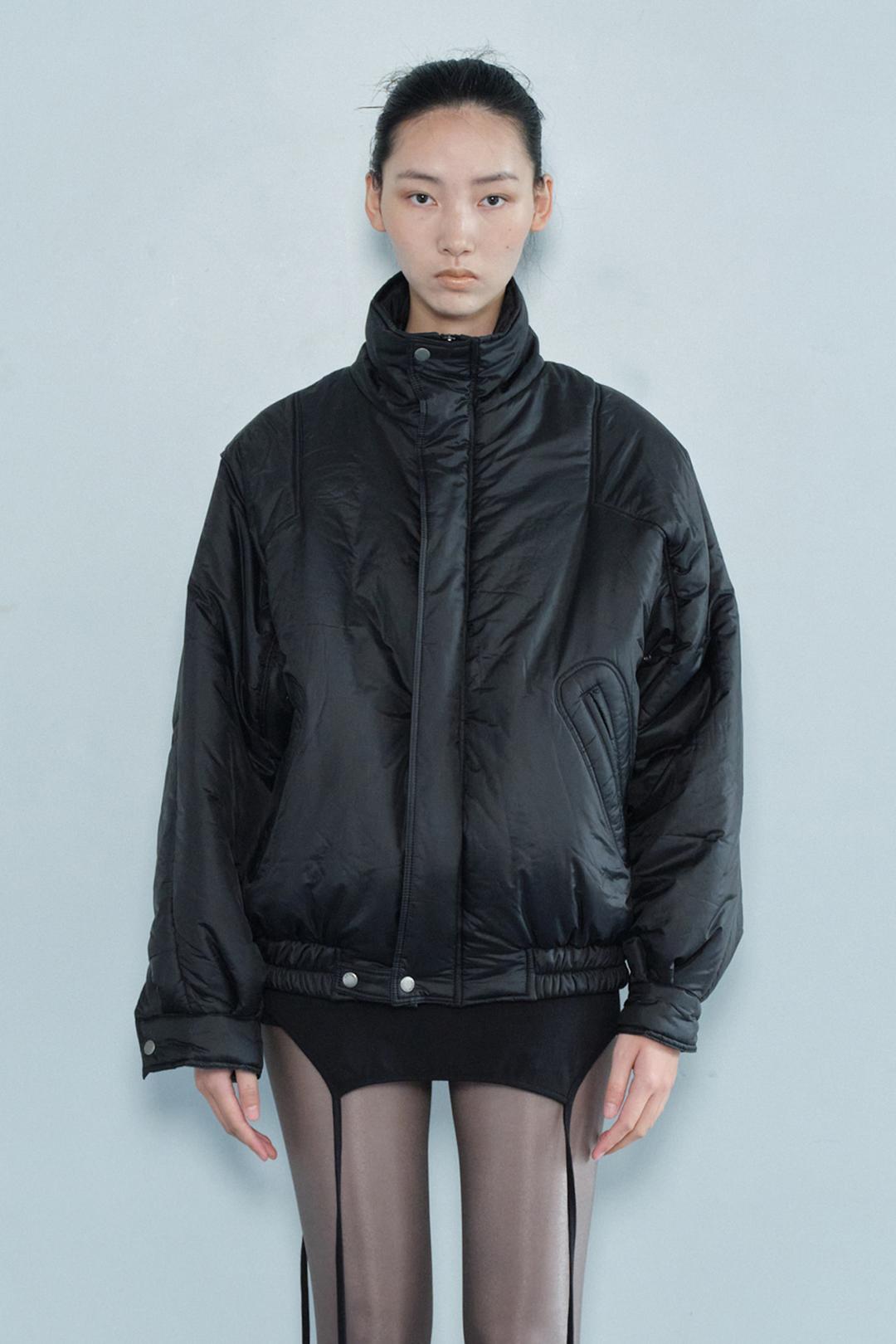 BOMBER PUFFER JACKET / BLACK