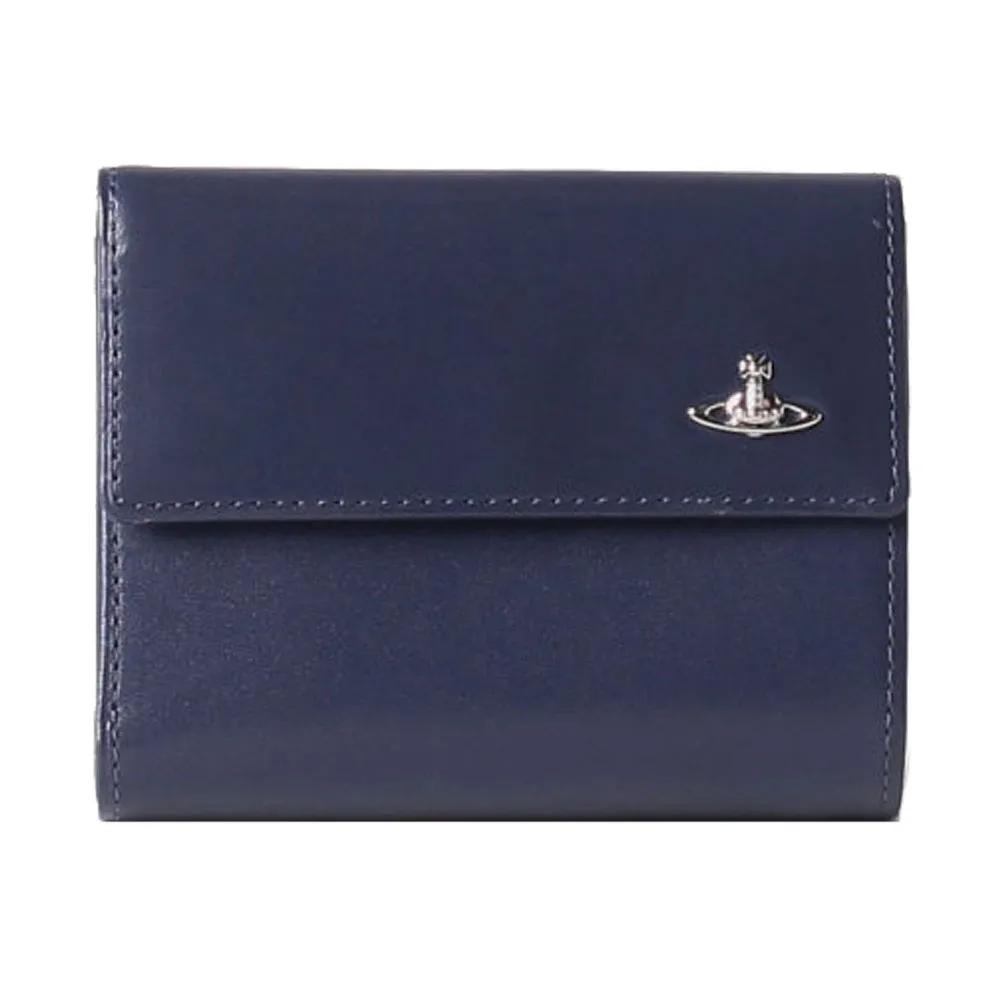 비비안웨스트우드 빈티지 워터 ORB 이중 지갑 네이비 3218M13NY