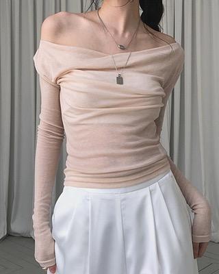 smooth tencel drape tee (3color)