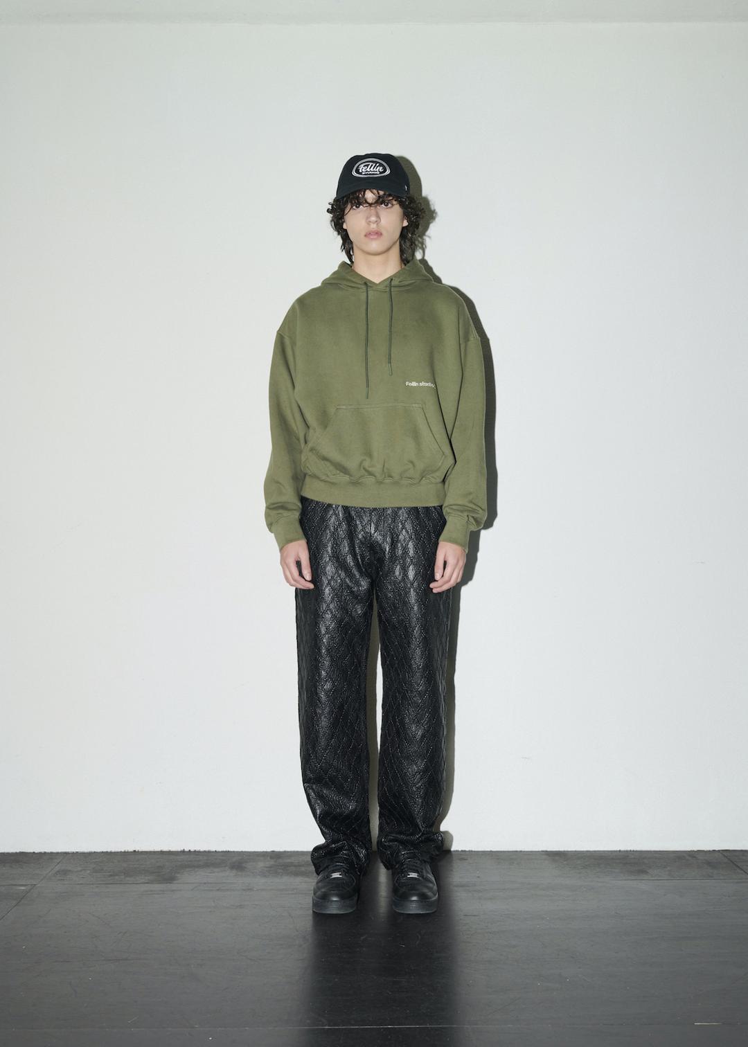 Embroidered Hoodie Olive