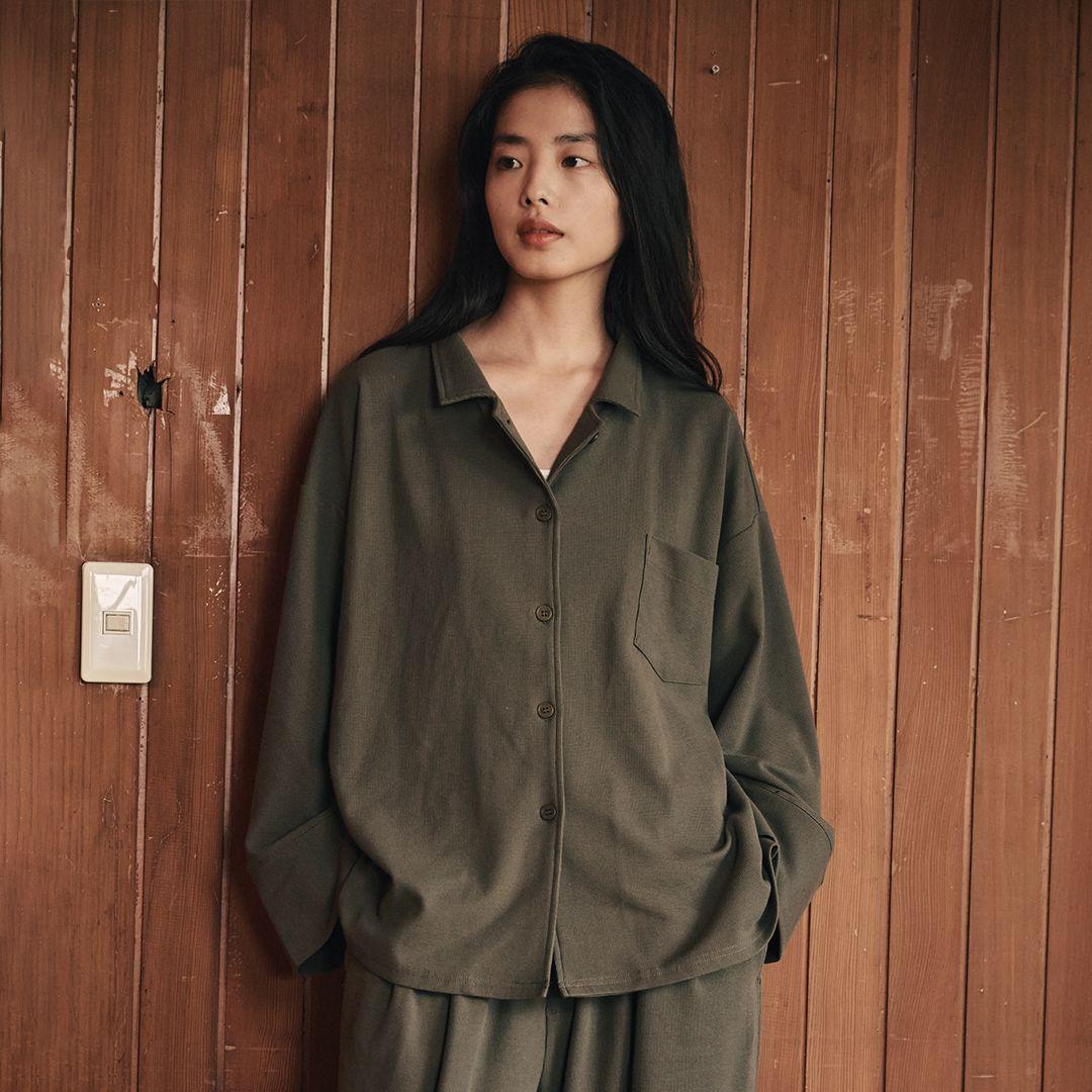 [29CM 단독] (uni)도미토리 와플 파자마 모스그린