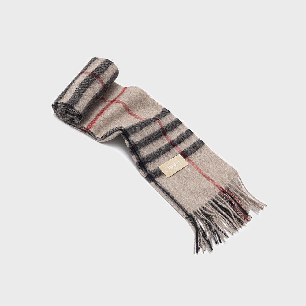 wool classic check muffler (M008_beige)