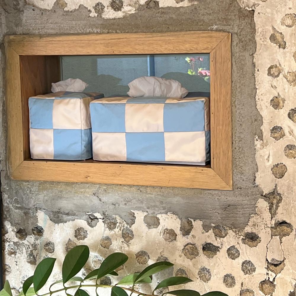 CCOMA - 체커보드 티슈커버 리버시블 7color 각티슈케이스 휴지케이스