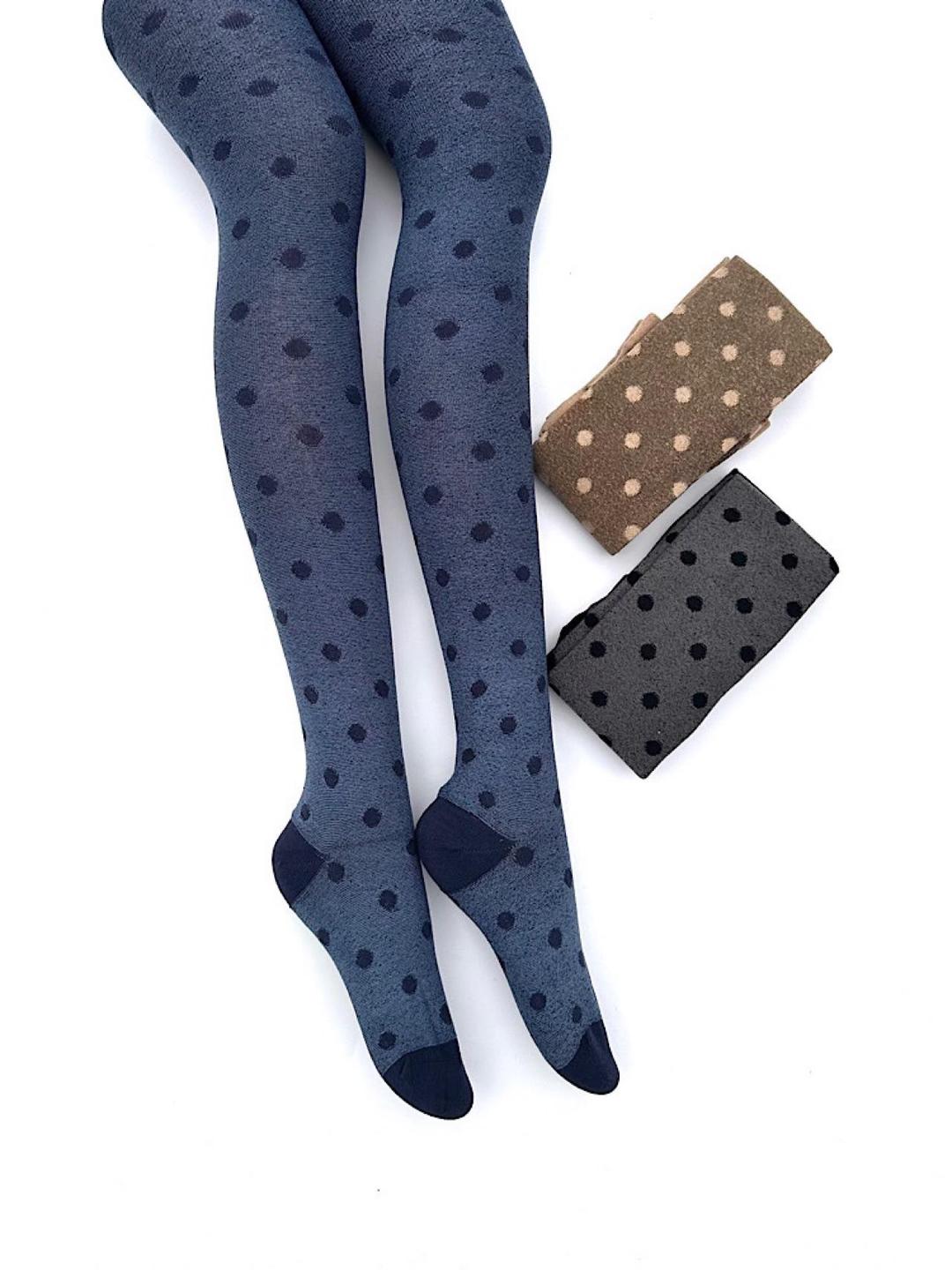 그리고 땡땡이 면 타이즈 유발 여자 빈티지 플라워 팬티 스타킹