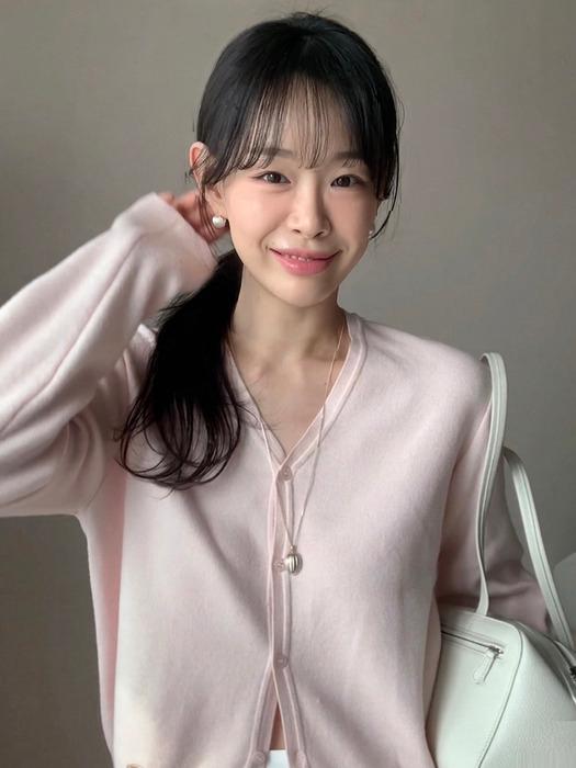 [30%쿠폰]Powder logo V-neck Cardigan _ 4Color