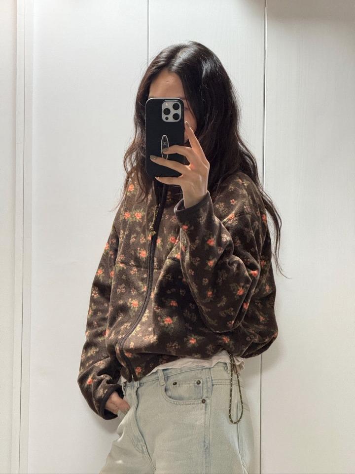 [11/19 순차발송]Soft Fleece Jacket Flower_F254JP08
