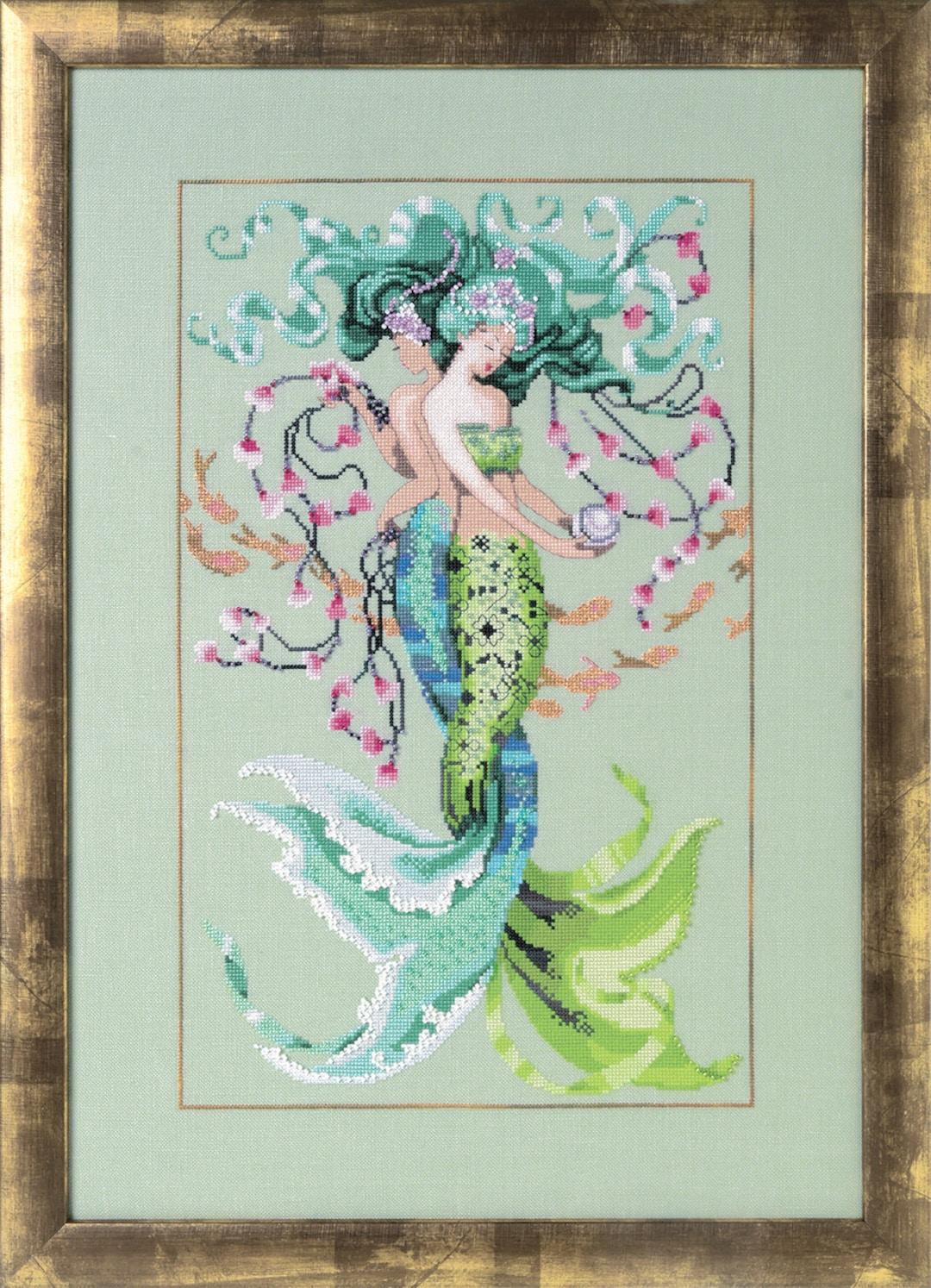 Worldwide Free Shipping Mirabilia Nora Corbett Cross Stitch MD176 Twisted Mermaids Chart or Semi Kit