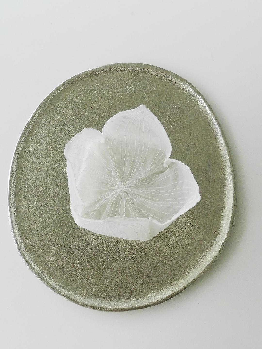 Quilted Flower Basket Small - Ivory