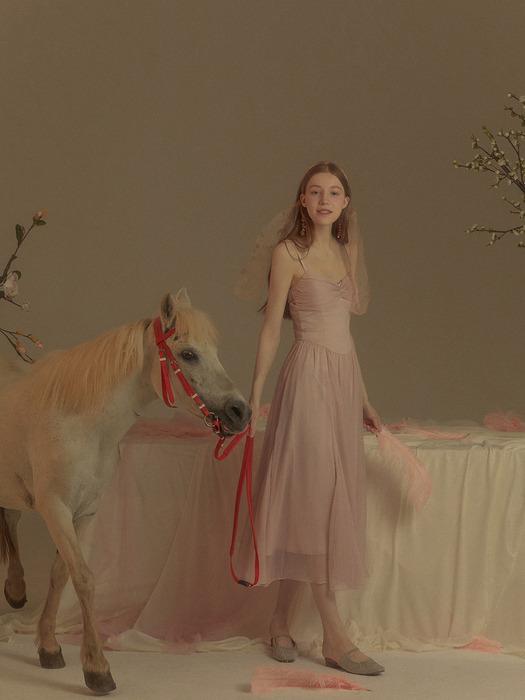 에리얼 핑크 롱원피스