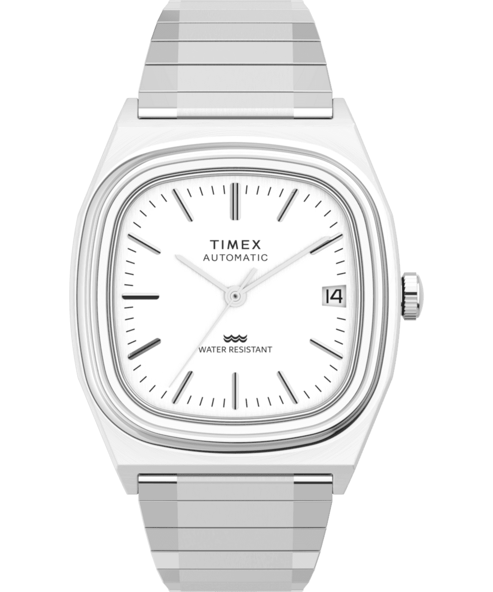 Timex® Automatic 1983 E Line Reissue 34mm Stainless Steel Expansion Band Watch