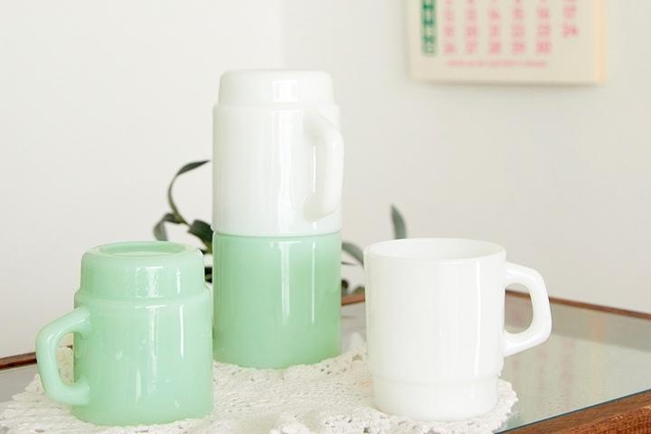 밀크 글라스 머그 250ml