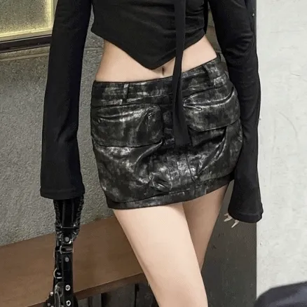 타이다이 포켓 미니 스커트(2color)