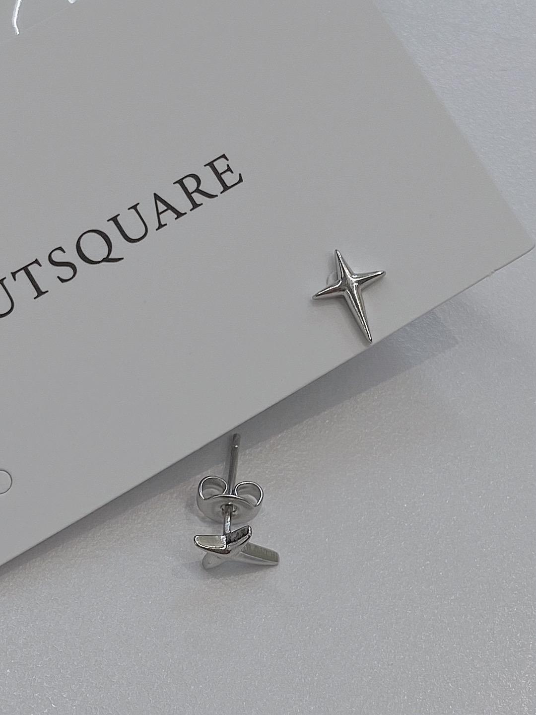 (925silver) Mini cross earring