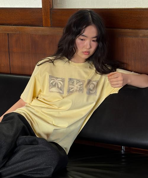 썸머 리듬 반소매 티셔츠 (레몬) K26QB239