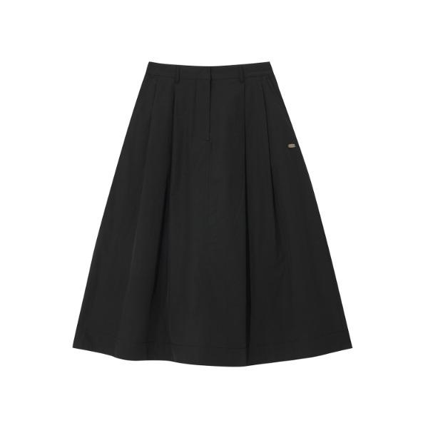 우먼스 플레이드 롱스커트 8116 블랙