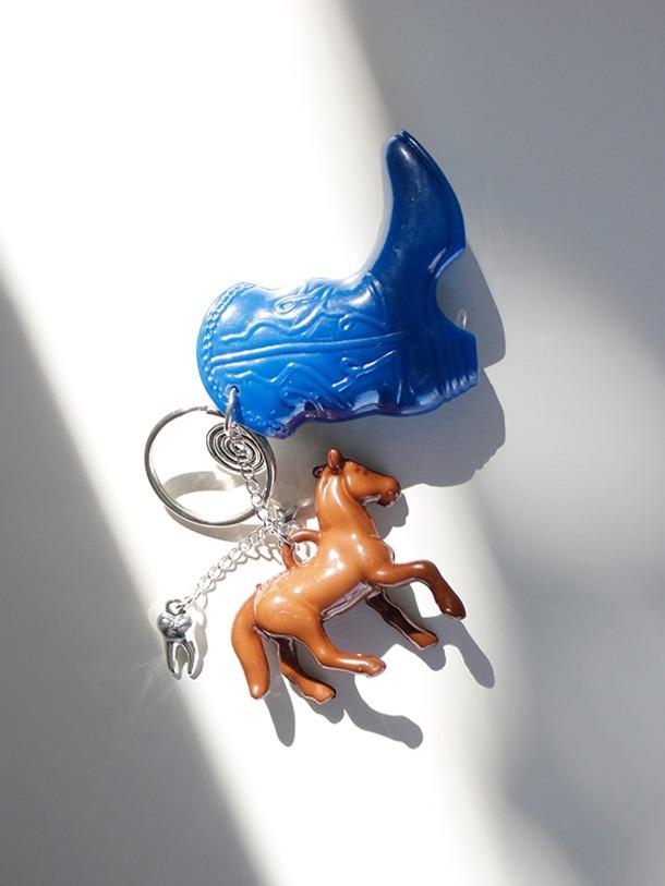 horse boot keyring
