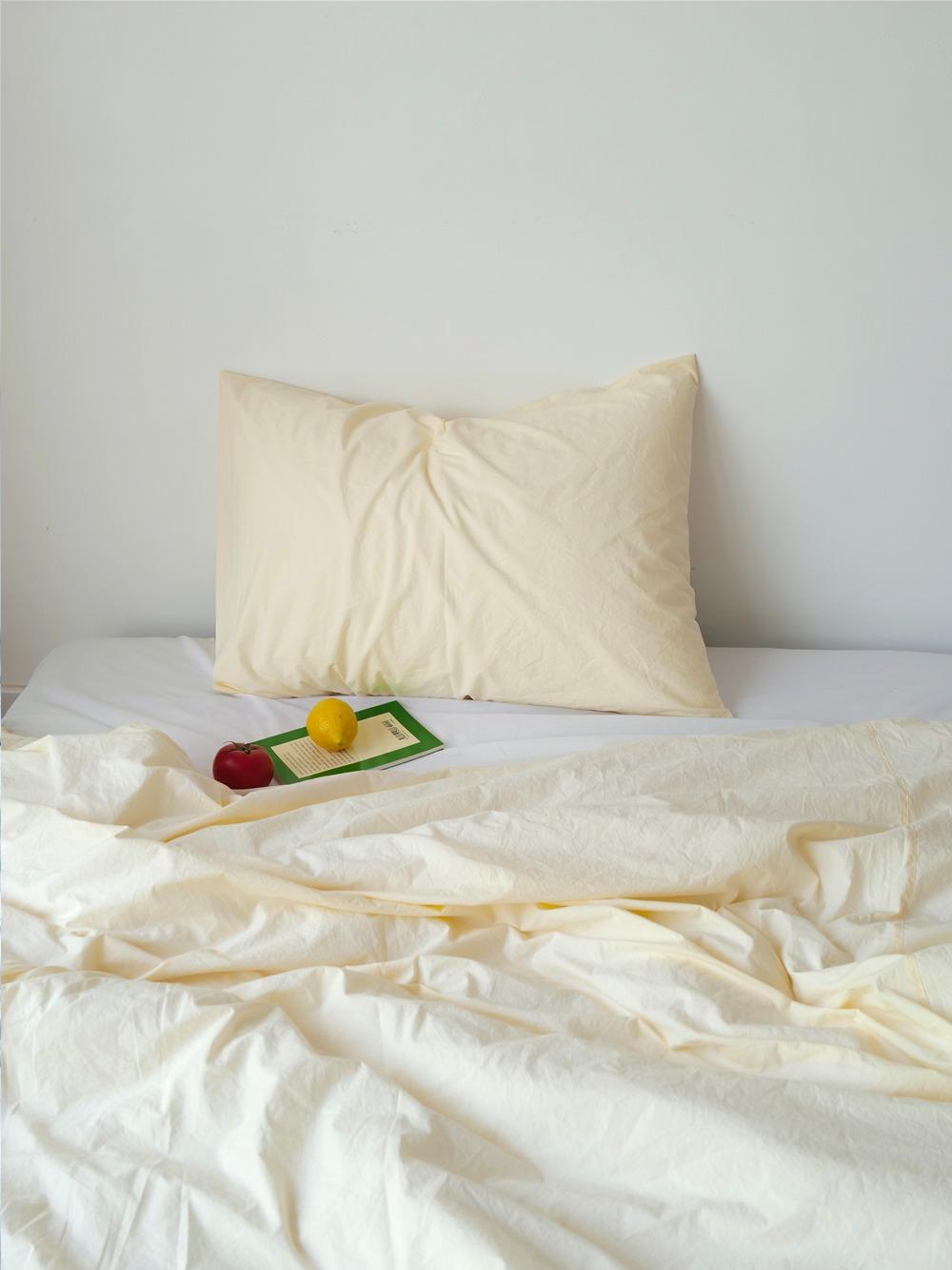 Lemon cream duvet cover