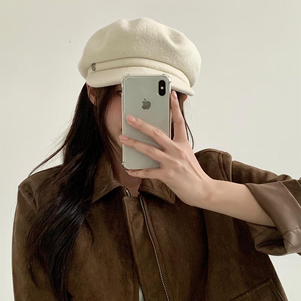 얼굴 소멸핏 울 헌팅캡 모자 4color 195