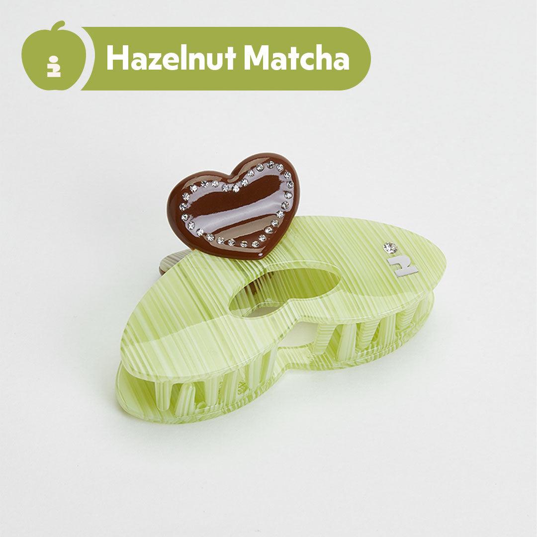 Tagi. Heart hollow hairgrab - Hazelnut Matcha