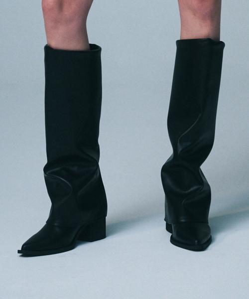 스틸레토 링클 커버 롱부츠 412448007 (7cm/2colors)