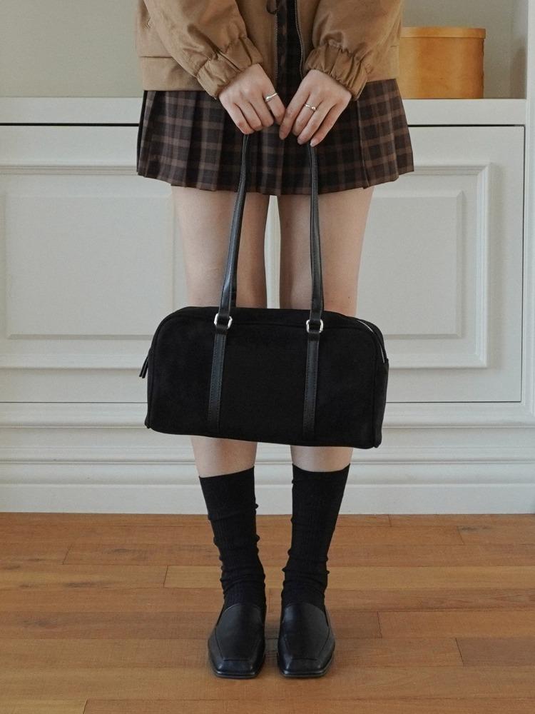[Suede nuts bag_black]