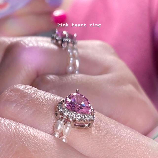 러브하트 보석링 love heart ring ver1 [렛채스튜디오]
