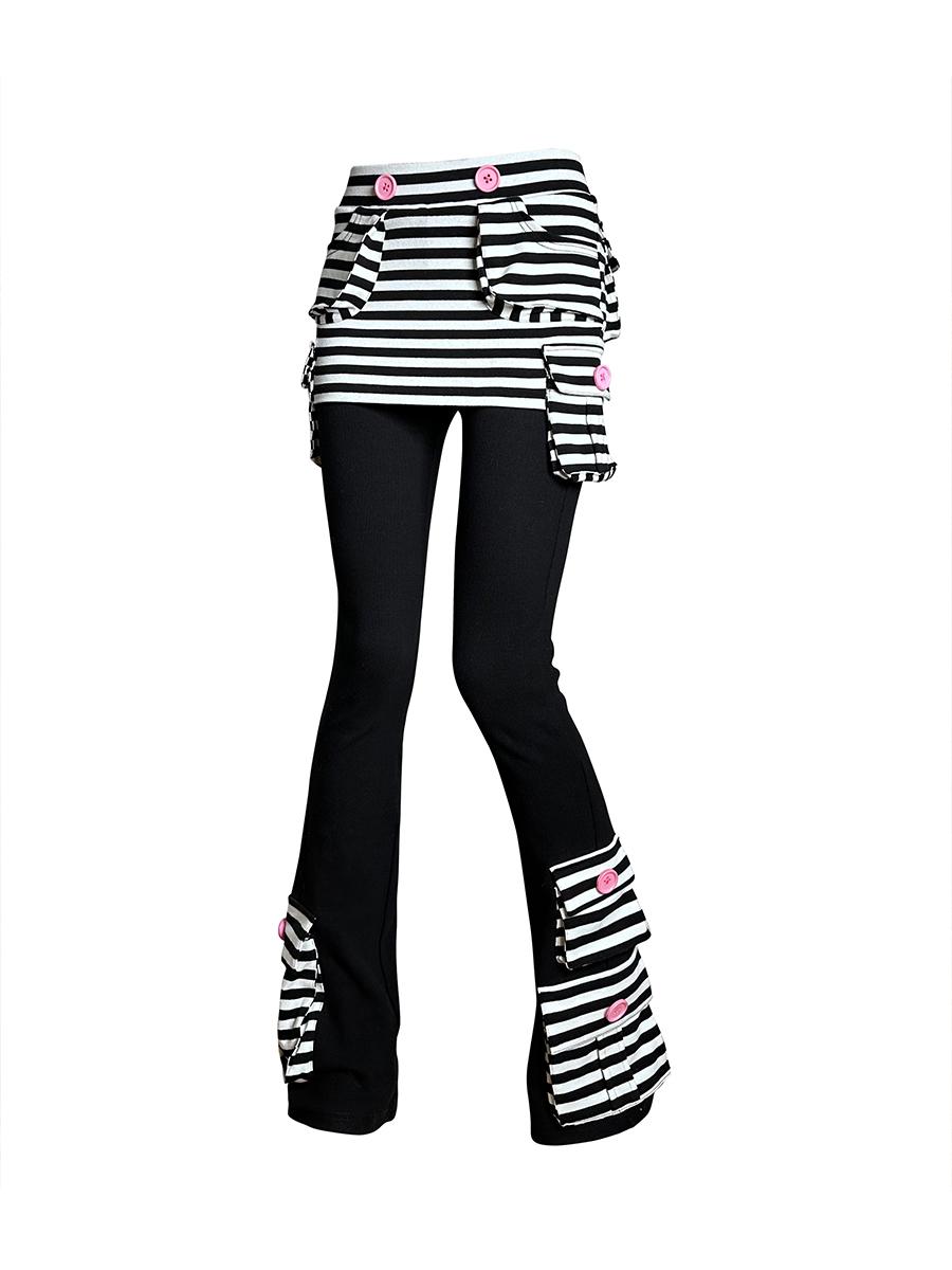 Stripe Patchwork Pants