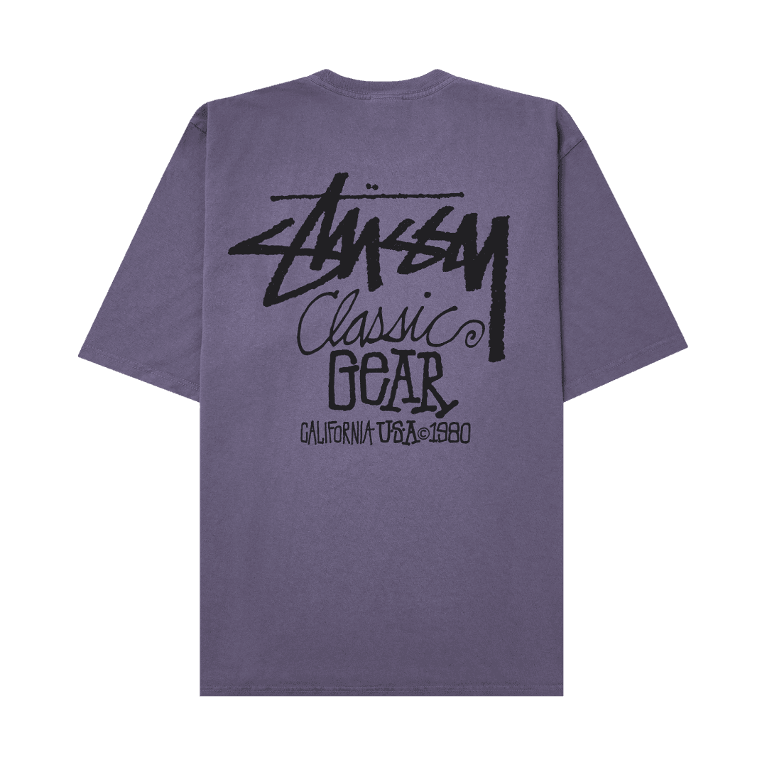 Stussy Pigment Dyed Classic Gear T-Shirt Grape