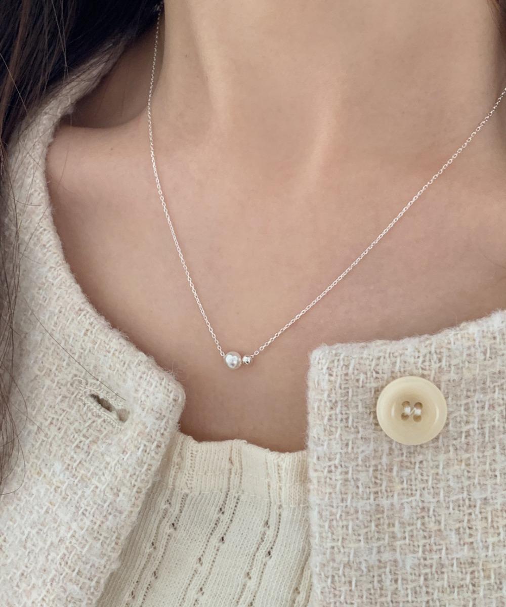 [silver925] 선데이 심플 진주 목걸이