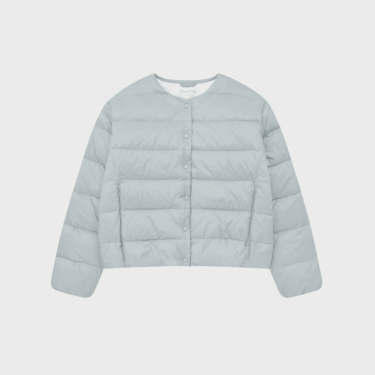 우먼 커버라이트 카라리스 다운 점퍼 스카이 블루