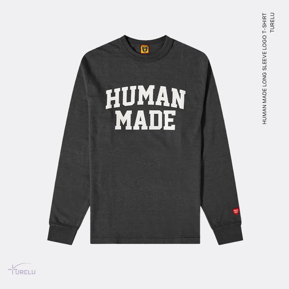 휴먼메이드 HUMAN MADE 롱 슬리브 로고 티셔츠 남녀공용 긴팔티 (블랙) | 상품 상세 | 크로켓