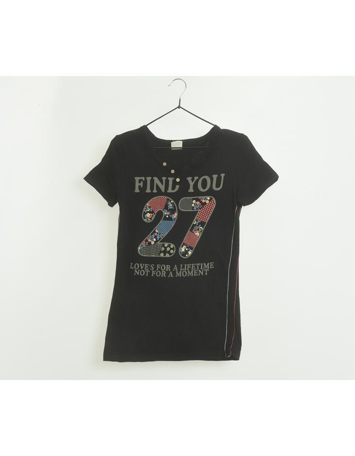 FIND FAVOR 코튼 프린팅 티셔츠 / WOMAN S