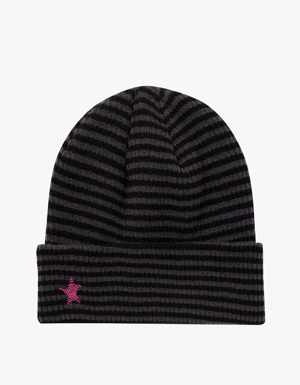 Twister Star Stripe Beanie - Charcoal/Black