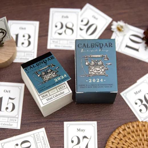[당일출고] 2024년 하루 한장 달력 365일 일력 감성 빈티지 다꾸 다이어리 꾸미기 유니크 키치 선물