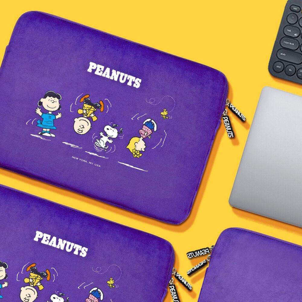 스누피 파우치 태블릿PC 노트북 갤럭시탭 S A 아이패드 12 13 14 15 인치 댄싱퍼플