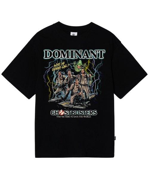 유니섹스 고스트 프린팅 자수 오버핏 반팔티