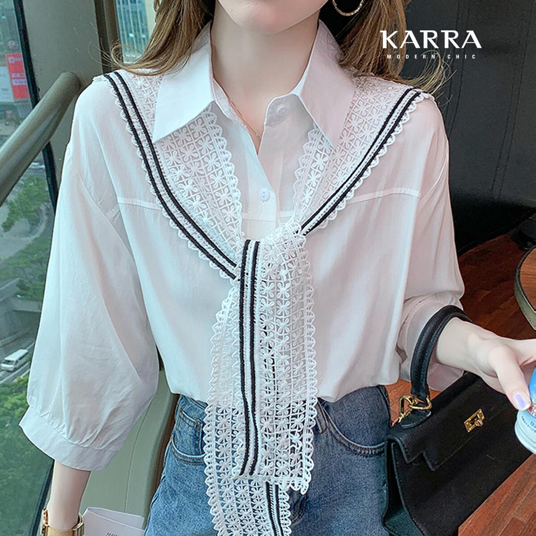 KARRA (88까지)데이트카라블라우스+숄SET_KB2FBL054C