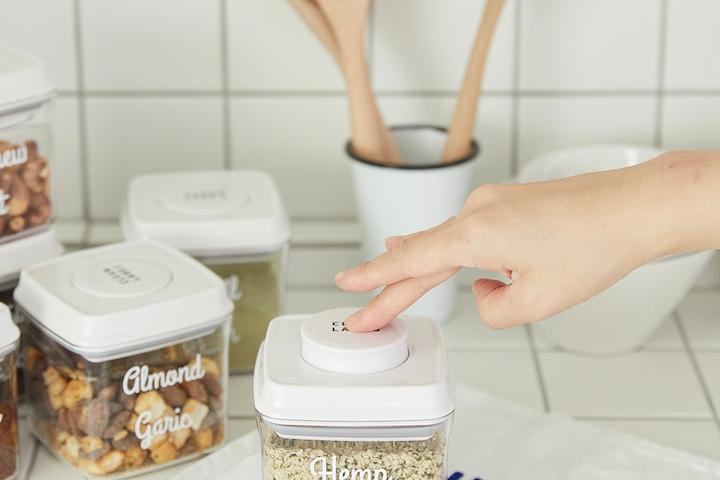 원터치 밀폐용기 진공 식품용기 500ml