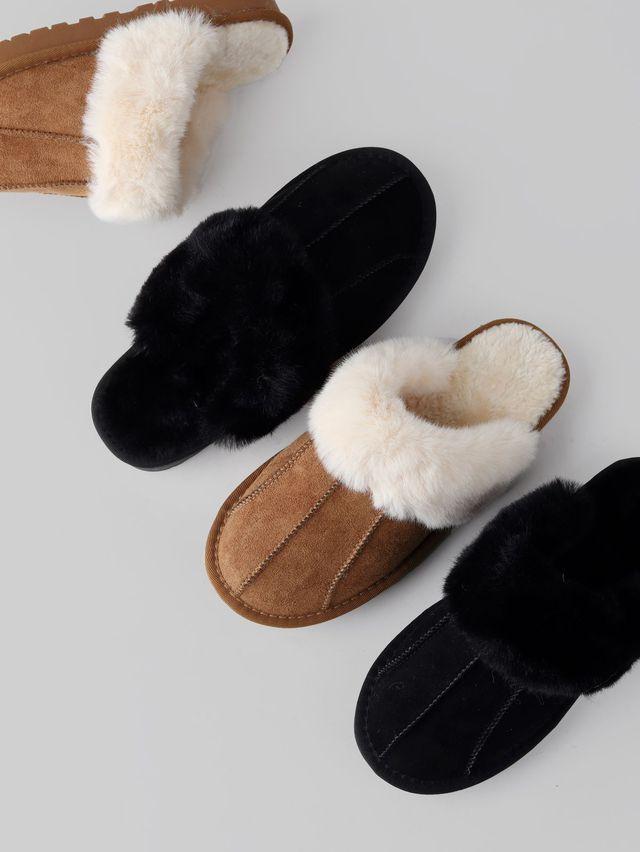 (당일출고) 포밀라 방한 털 슬리퍼 3cm