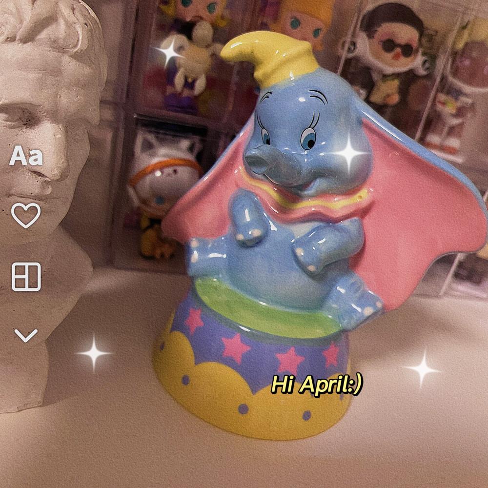 [해외배송] dumbo 아기코끼리 덤보 도자기 저금통 피규어 소품