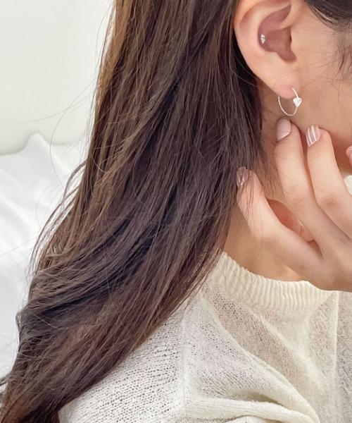 (silver 925) pure heart earring