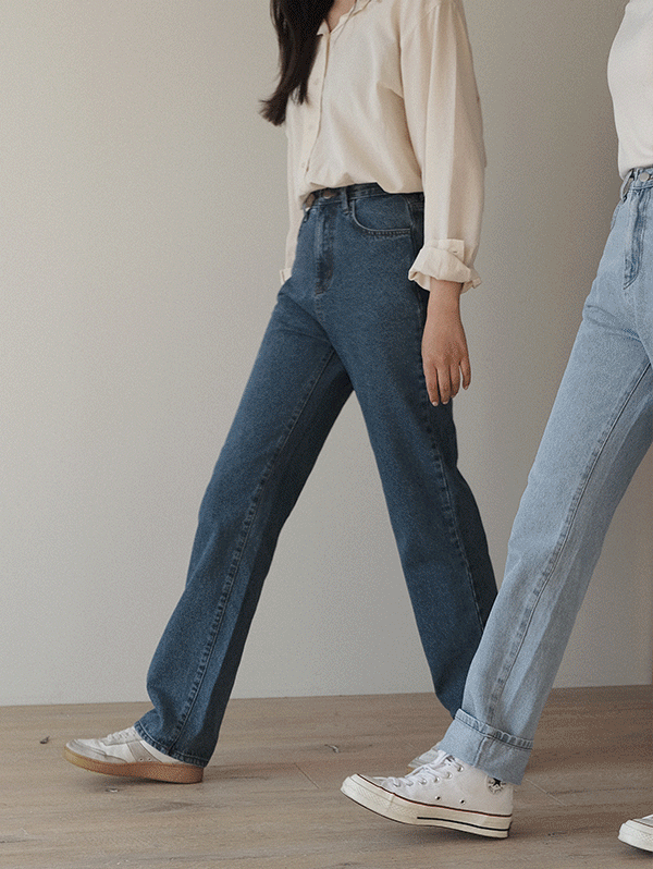 [얼리버드봄 10%/문의폭주!] #SLOWMADE. 데이즈 스트레이트 데님팬츠 (+롱ver) - 4 size