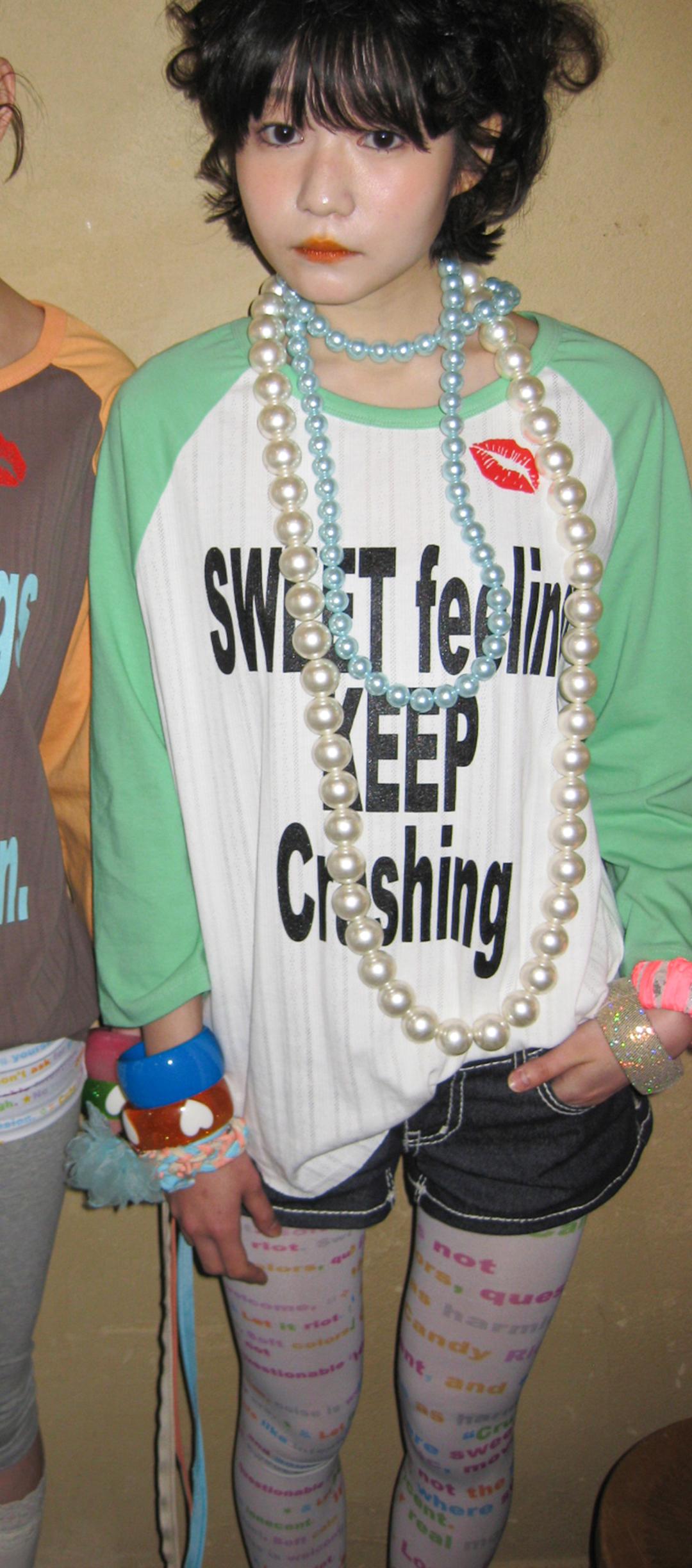 [F.E.E.S] eyelet raglan t-shirt (white)