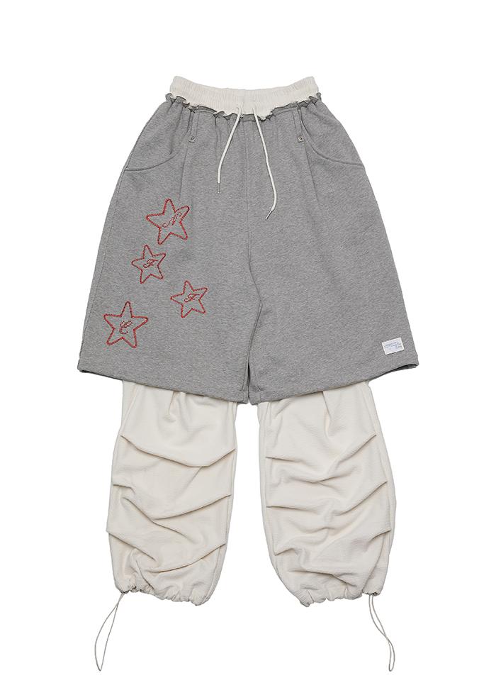 STAR BERMUDA LEGWARMER PANTS MELANGE GRAY