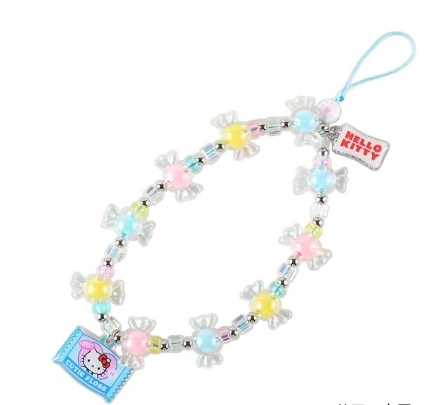 프라자 SKINNYDIP 산리오 헬로키티 콜라보 폰 비즈 스트랩