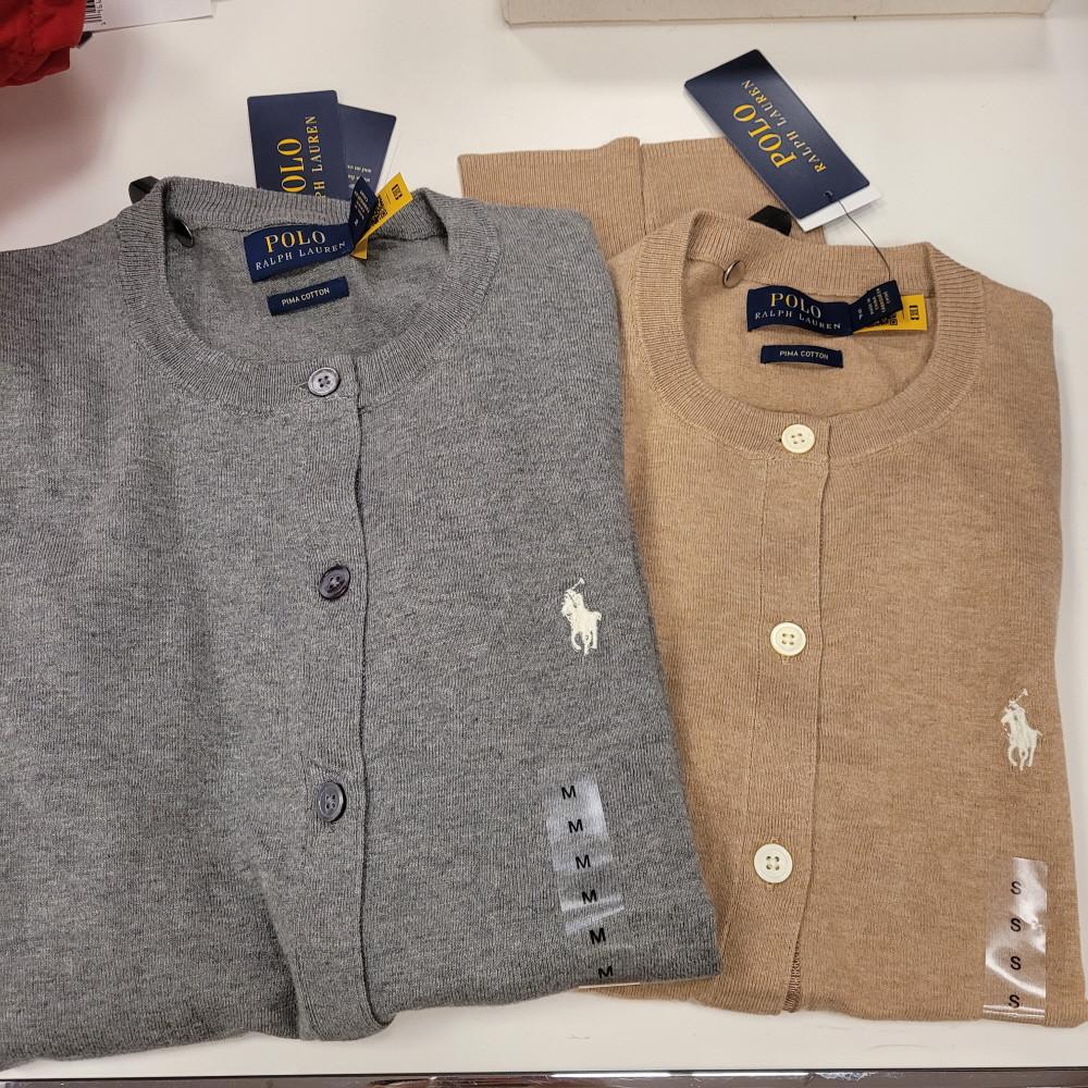 폴로랄프로렌 피마 코튼 여자 라운드넥 가디건 티셔츠 5컬러