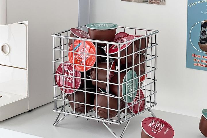 스텐 실버 일리 네스프레소 커피캡슐보관함