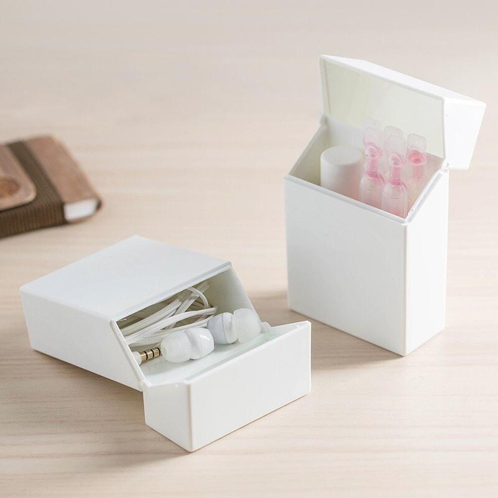 심플 휴대용 소품케이스 면봉케이스 미니 메이크업박스