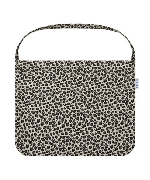 LEOPARD CORDUROY ECO BAG-WHITE