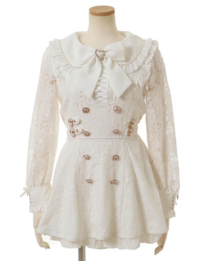 리즈리사 사이드 하트 버클 레이스 셋업